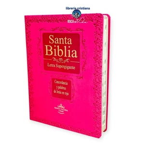 Biblia Letra Super gigante 19 Puntos RVR,1960 imit piel fucsia con índice - Bild 1 von 7