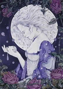 Keramik Empfindungen Fliese Tränen der Luna Deko Wandbild Linda Ravenscroft - Bild 1 von 3