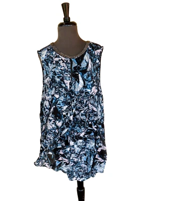 JLO Jennifer Lopez Tunic Blouse Top Shirt Women Plus Sz 1X Asymmetric Hem New - Image 1 of 4