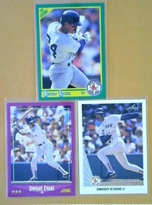 Dwight Evans Lot x3 1988 1990 Score Leaf Boston Red Sox Baseball Cards