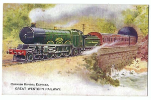 CORNISH RIVIERA EXPRESS  - SALMON SERIES No: 2214 postcard - Imagen 1 de 2