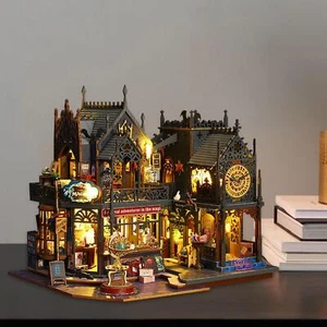 DIY Miniature Dollhouse Kits Desktop Decor Vintage Handcraft Room Box Model - Picture 1 of 8