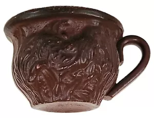 Miniatur Teetasse, Hähne, Steingut, Wilhelm Schiller & Sohn, WS&S, 2" Durchmesser - Bild 1 von 9