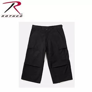 Pantalones para hombre Capri BDU RIPSTOP negros con bolsillos de carga tallas xs a 4X ROTHCO 8351 - Imagen 1 de 1