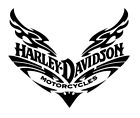 HARLEY DAVIDSON VINYL STICKER FOR BIKE,CAR,WALL,WINDOW, COOL WINGS 4INCH