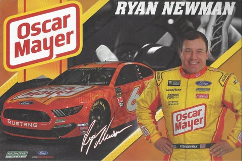 2019 RYAN NEWMAN “OSCAR MEYER ROUSH” #6 NASCAR MONSTER ENERGY POSTCARD Cover