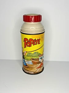 Vintage 1964 POPEYE Metal THERMOS ONLY King Seeley Brand - Missing Cup - Picture 1 of 12