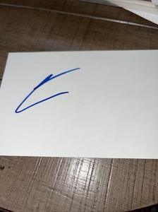Julian McMahon Signed Autographed 4x6 Index Card In Person Rushed Nip Tuck