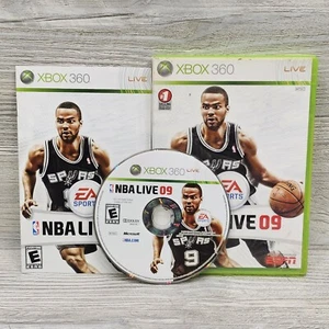 NBA Live 09 2009 Xbox 360 Complete Manual CIB Tested Working Resurfaced Disc - Picture 1 of 9