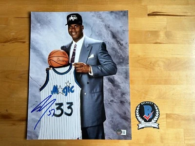 SHAQUILLE O'NEAL SIGNED ORLANDO MAGIC SHAQ VINTAGE 11X14 PHOTO AUTOGRAPH BAS COA - Image 1 of 2