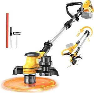 Cordless String Trimmer for Dewalt 20V Battery, Folding 3 In1 Weed Eater with Br - Picture 1 of 10