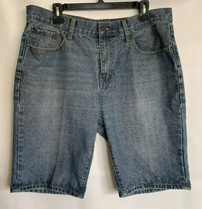 IZOD Herren Shorts blau Denim klassische Passform Reißverschluss Knopf mittlere Waschung Größe 34 - Bild 1 von 8