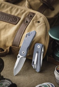 Trivisa Bootes-04BL Liner Lock EDC,2.32" 14C28N Steel blade, Blue Micarta Handle - Picture 1 of 1