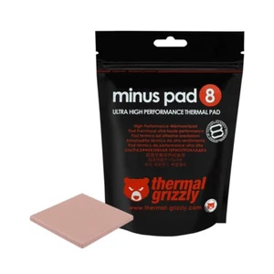 Tampon thermique Grizzly moins 8 - 30 x 30 x (0,5 mm / 1 mm / 1,5 mm / 2 mm) - Photo 1/10