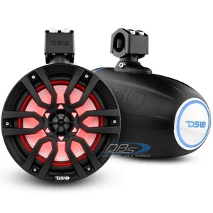 DS18 8" Tower Speaker Pods - NXL-X8TP 125W Rms 4-ohm with LED Lights Black - Picture 1 of 9