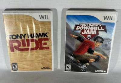 Nintendo Wii Tony Hawk Ride And Tony Hawks Downhill Jam game lot - Image 1 of 4