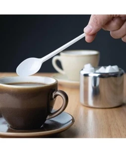 200 White Plastic Tea Spoons, 100 Per Pack,Disposable/reusable - Picture 1 of 6