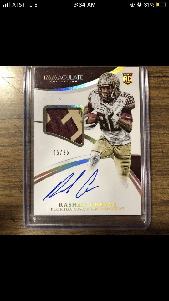 Florida State Rashad Greene RPA 25/05 2015 Colección Inmaculada Multideporte  Foto 1 de 4