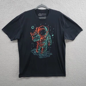 Camisa Into The AM Para Hombre Extra Grande Negra Gráfica Astronauta Camiseta Manga Corta - Imagen 1 de 9