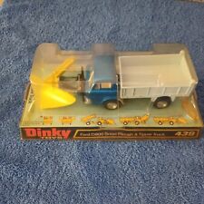 DINKY TOYS 439 FORD D800 SNOW PLOUGH+TIPPER BACK  ORIGINAL mint+good BLISTER box