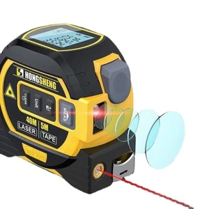 3 IN 1 Digitales Laserband 40m Entfernungsmesser Entfernungsmesswerkzeug Stahlband Lineal - Bild 1 von 12