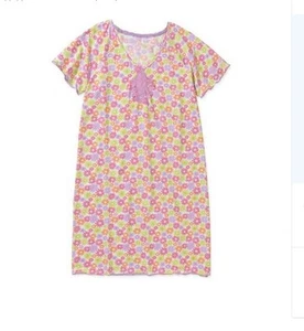 Women's V-Neck Sleep SHIRT MEDIUM 8-10 "NEW in the PACKAGE" Lilac - Picture 1 of 1