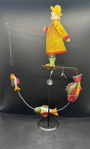 Fischer Nautischer Himmelshaken Angeln Fisch Zaukel Totter Blechwaage Volkskunst selten - Bild 1 von 12