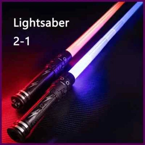 Laserschwert Lichtschwert rot und blau Doppelsäbel Rave Transformation Kinder - Bild 1 von 25