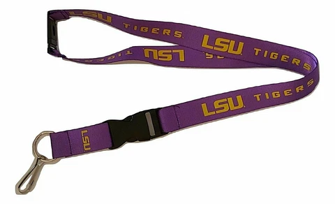 LSU Tigers NCAA Breakaway Lanyard Key Ring Cover
