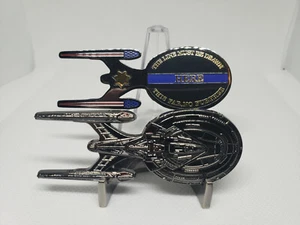 Enterprise E Police Thin Blue Line Challenge Coin similar to Star Trek - Picture 1 of 3