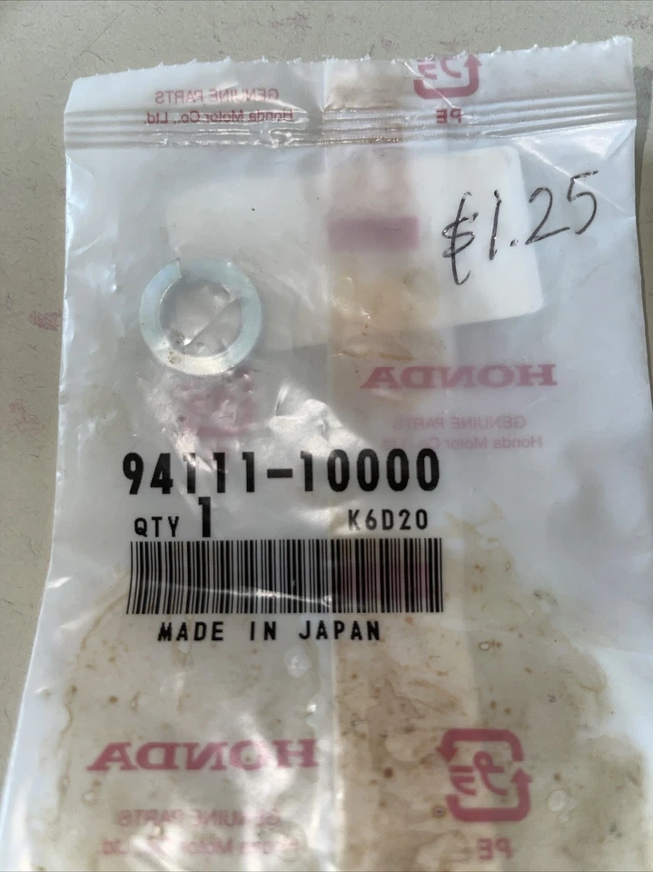 Arandela de resorte genuina Honda 10 mm GL1000 CB750F XL350 94111-10000 NUEVO DE STOCK Foto 1 de 1