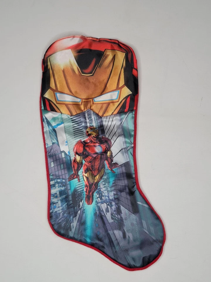 Medias de Navidad Marvel Iron Man Vengadores Montar 19" Vacaciones Niños Foto 1 de 4