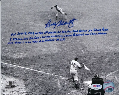Bobby Shantz Signed 1952 All Star Game 8x10 Photo Long Inscription PSA 453 - Image 1 of 3