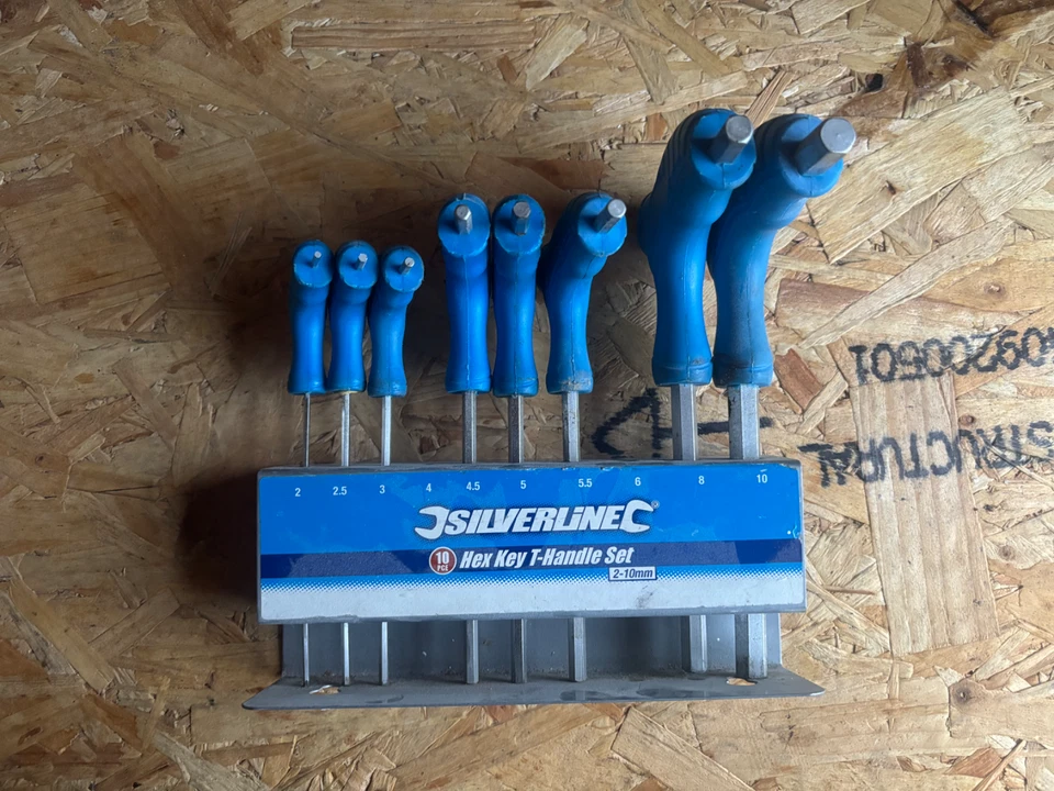 Silverline Hex Allen Llaves Mango en T - Repuesto Individual 2 2.5 3 5.5 7 8 10 Foto 1 de 1