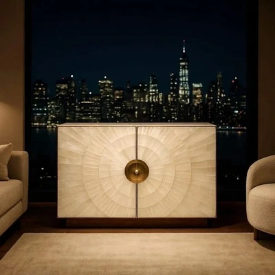 Handmade Selenite Coffee Table Natural Stone Crystal Hallway Entry Table Decor - Image 1 of 4