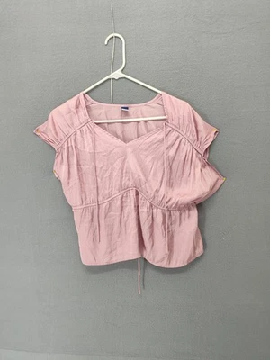 Old Navy Blouse Womens Small Short Sleeve Peasant Top Flowy Lightweight Summer - Image 1 of 4