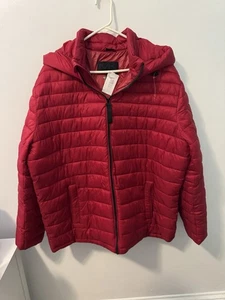 NWOT Michael Kors Cherry Red Puffer Jacket Size XXL - Picture 1 of 5