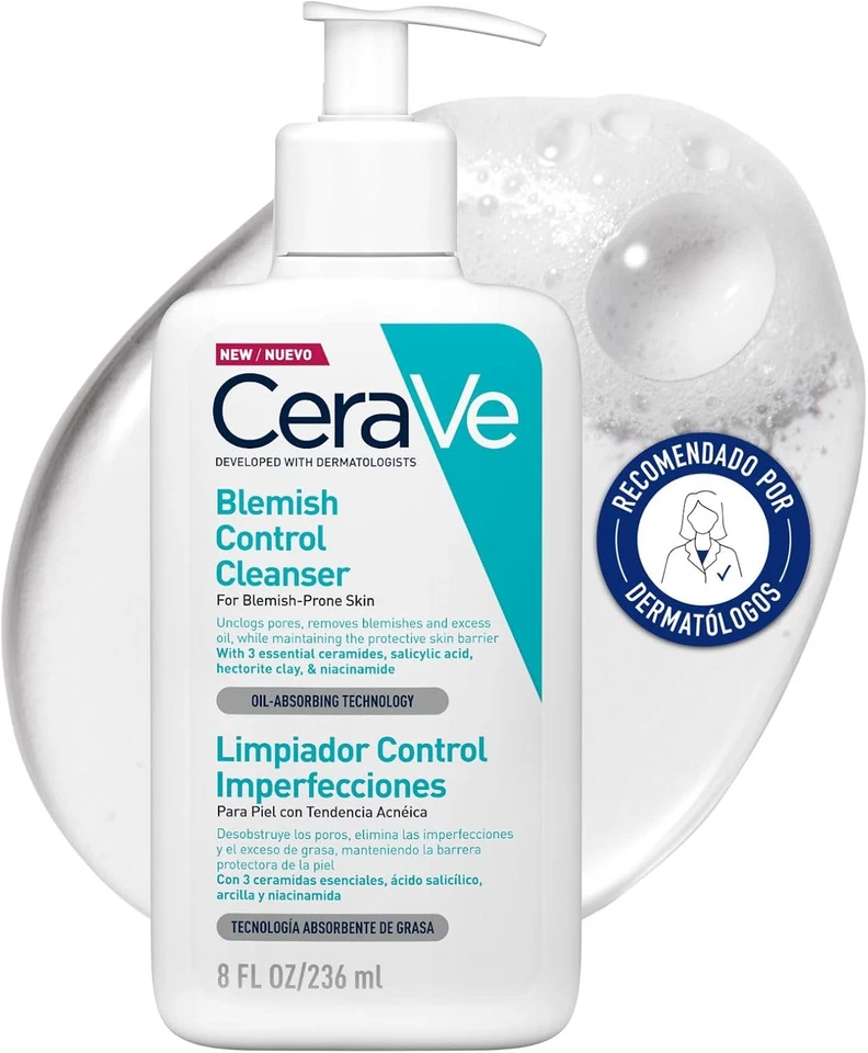 Cerave Blemish Control Cleanser Oily Acne Prone Skin 236ml Fast