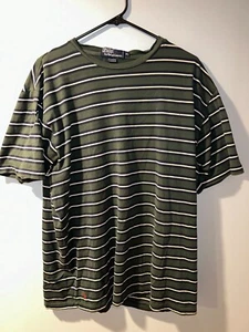 Camiseta Polo Ralph Lauren - Para Hombre XL - Verde y Blanco a Rayas - Exclusivo de Borde - Imagen 1 de 4