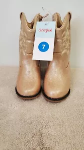 Cat & Jack Kleinkind Stiefel Größe 7 Gold/Memphis Western - Bild 1 von 4