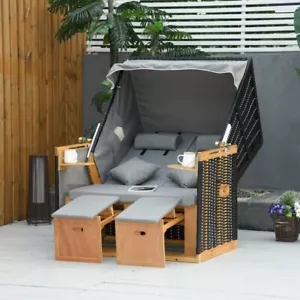 XXL Luxus Strandkorb Ostsee Volllieger Strandliege Gartenliege Neues Modell 2023 - Bild 1 von 6