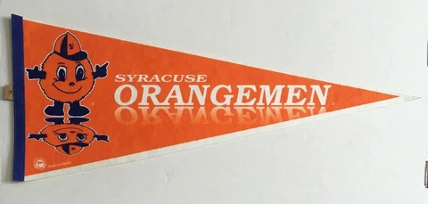 Vintage Syracuse Orange Orangemen University Football Felt Pennant, Rare, Unique Cover