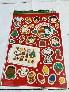 Peanuts SNOOPY Navidad Estática Ventana Adhesionamientos CHARLIE BROWN Nuevo - Imagen 1 de 2