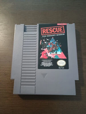 Rescue: The Embassy Mission Nintendo NES Authentic Tested Working Cart Only - Image 1 of 4