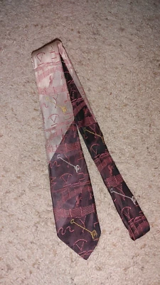 Vintage Mid Century Cowboy Rockabilly Embroidered Skinny Tie Wembley Dacron - Image 1 of 3