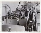 1942 Captain Inspection Secondary Armament US Warship Atlantic Fleet News Photo