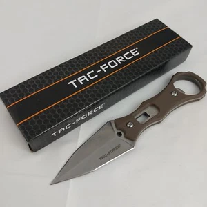 Tac Force Brown Stainless Steel Double Edge Dagger Fixed Blade Knife FIX020BR - Picture 1 of 4