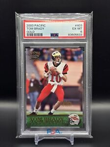 Tom Brady 2000 Pacific #403 Gold /199 Rookie RC Patriots Super Rare PSA (JM)