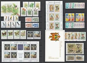 Moldova 1993 Lot Complete year set MNH stamps and blocks