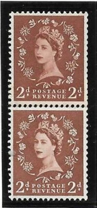 S39c Vertical Wilding 57 Graphite Coil join strip UNMOUNTED MINT/ MNH - Picture 1 of 1